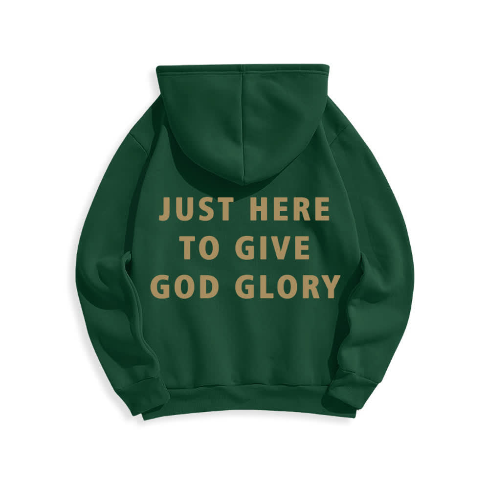 Christianartworkshop Übergroßer Pullover-Hoodie: Nur hier, um Gott die Ehre zu geben - image 1