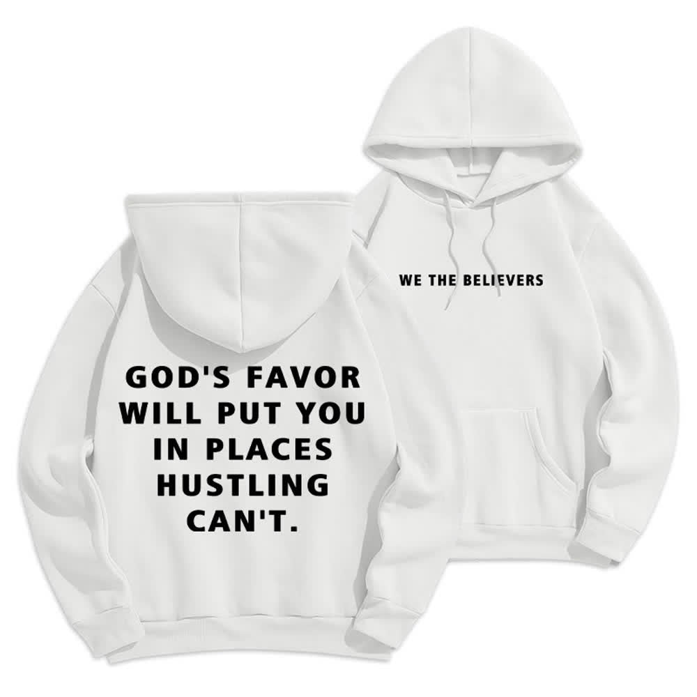 Christianartworkshop God's Favor Streetwear Fleecegefütterter Pullover-Hoodie - Weiß - 2XL - image 3
