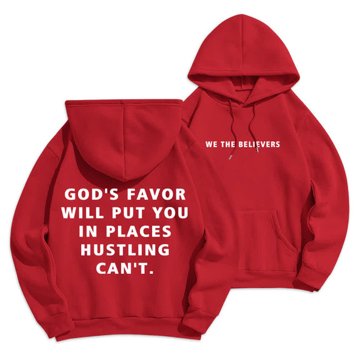 Christianartworkshop God's Favor Streetwear Fleecegefütterter Pullover-Hoodie - Rot - 2XL - image 6