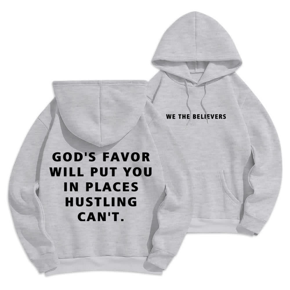 Christianartworkshop God's Favor Streetwear Fleecegefütterter Pullover-Hoodie - Grau - 2XL - image 12