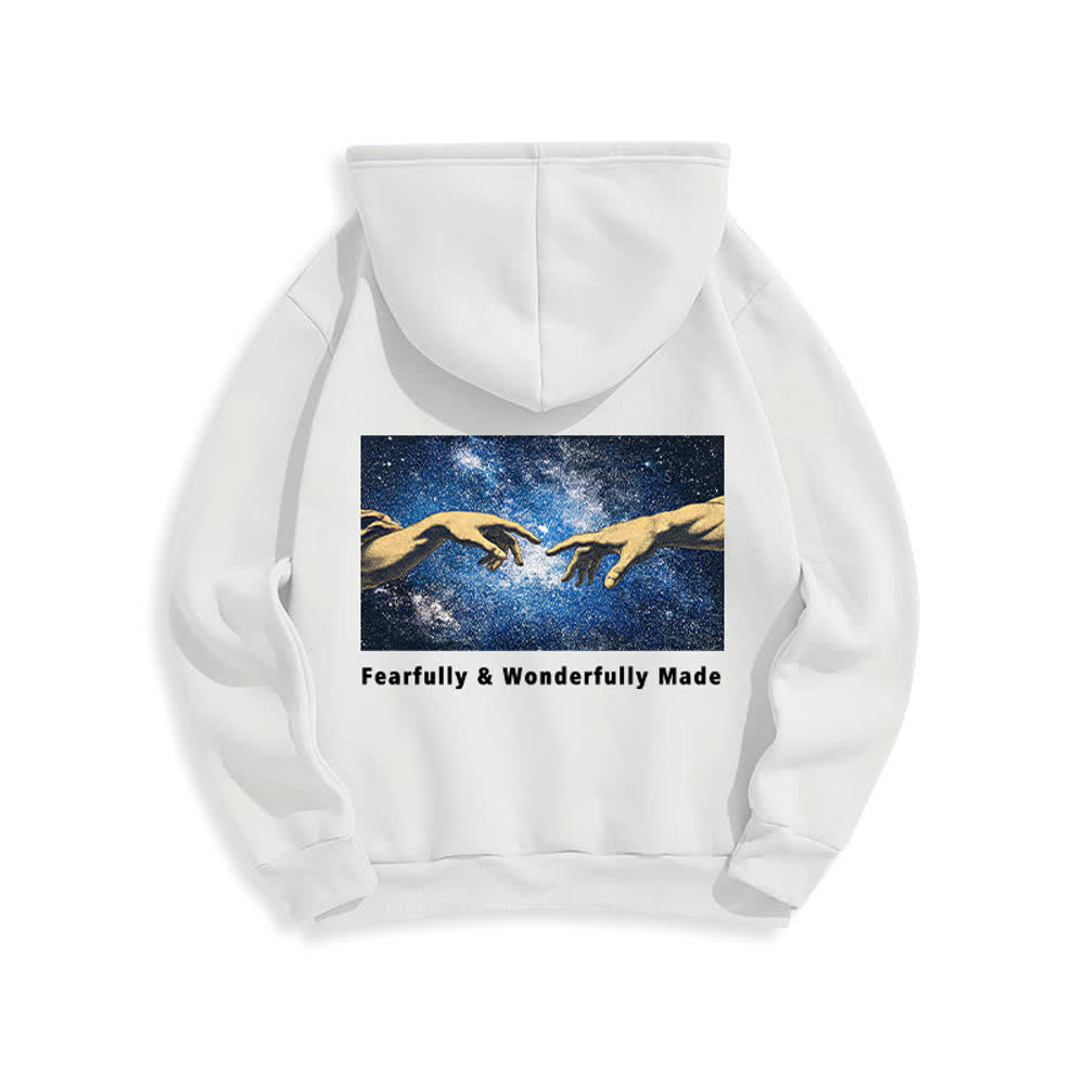 Christianartworkshop Fearfully And Wonderfully Made Hoodie mit Sternenrückenprint - image 4