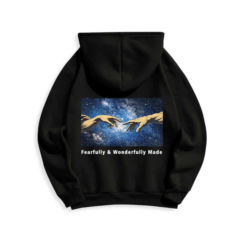 Christianartworkshop Fearfully And Wonderfully Made Hoodie mit Sternenrückenprint - image 1