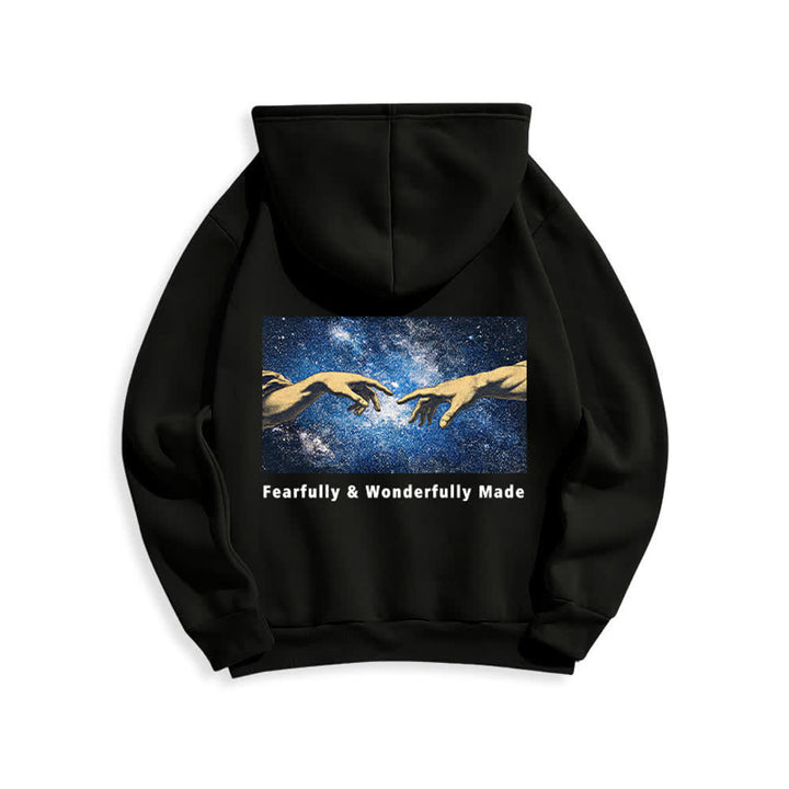 Christianartworkshop Fearfully And Wonderfully Made Hoodie mit Sternenrückenprint - image 1