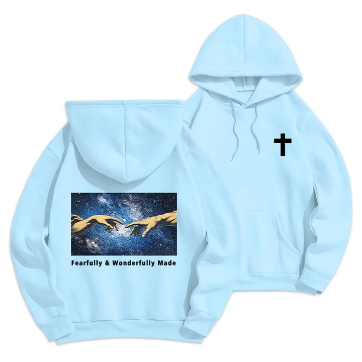 Christianartworkshop Fearfully And Wonderfully Made Hoodie mit Sternenrückenprint - Blau - 2XL - image 18