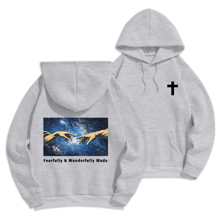 Christianartworkshop Fearfully And Wonderfully Made Hoodie mit Sternenrückenprint - Grau - 2XL - image 6
