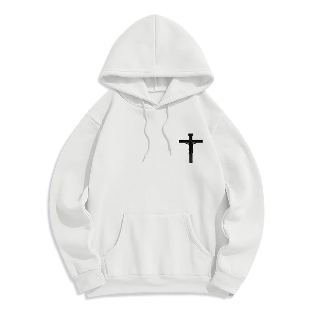 Christianartworkshop Fleecegefütterter Hoodie mit Dornenkronen-Rückenprint - image 5