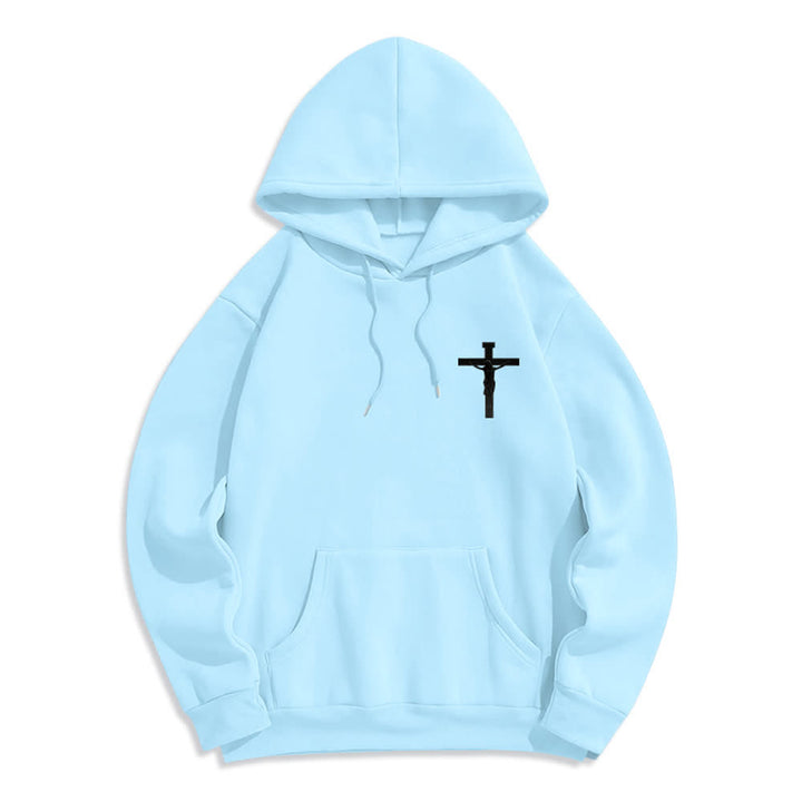 Christianartworkshop Fleecegefütterter Hoodie mit Dornenkronen-Rückenprint - image 17