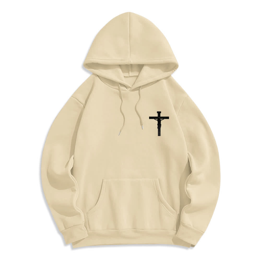 Christianartworkshop Fleecegefütterter Hoodie mit Dornenkronen-Rückenprint - image 23