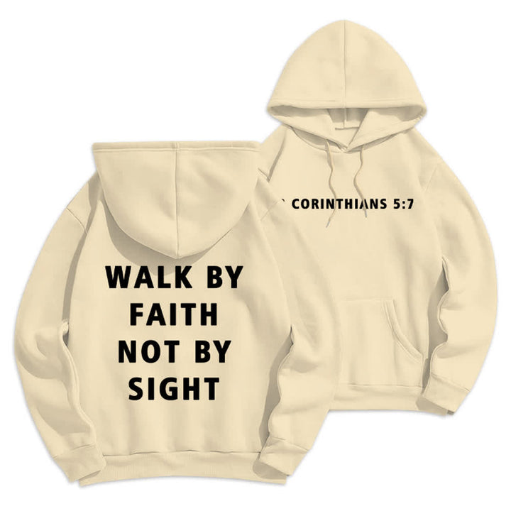 Christianartworkshop „Walk By Faith Not By Sight“-Pullover-Hoodie - Beige - 2XL - image 9
