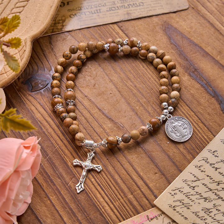 Christianartworkshop Armband mit dem heiligen Benedikt und dem wundertätigen Kristallkreuz: Träger heiliger Stärke - image 6