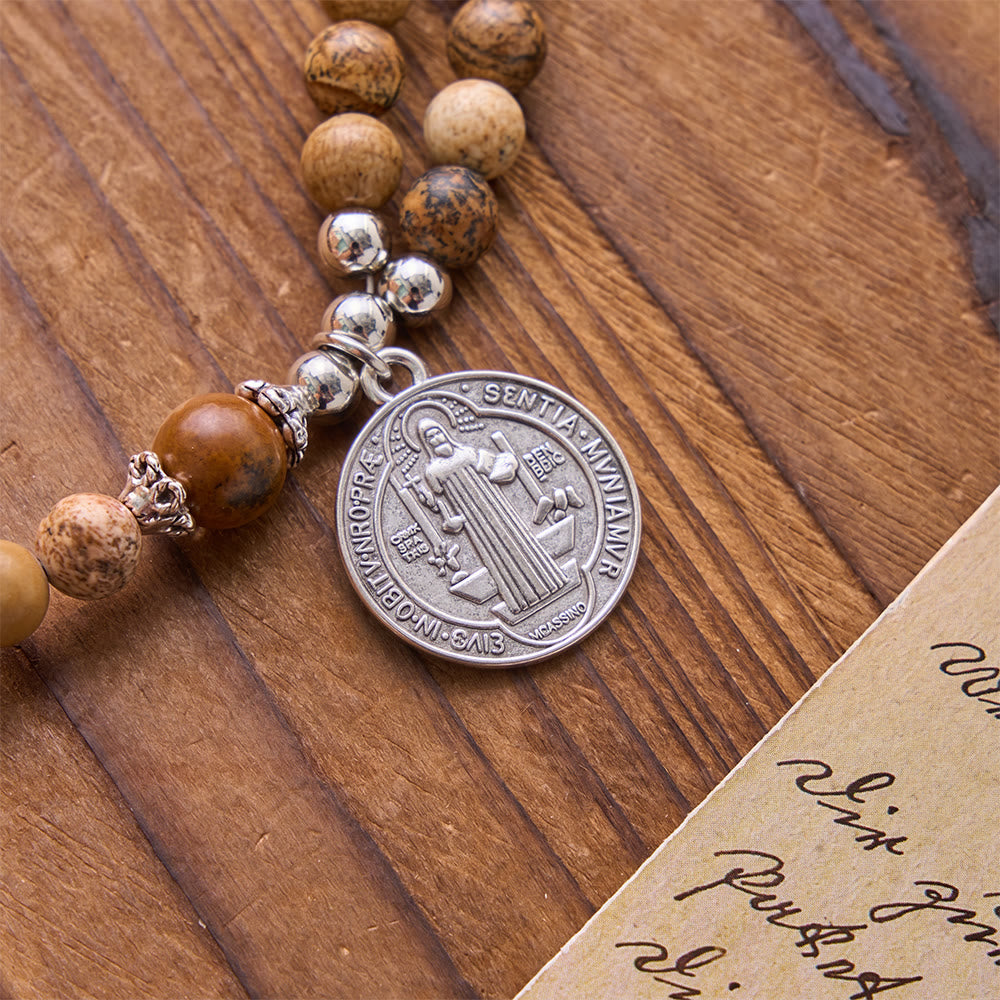 Christianartworkshop Armband mit dem heiligen Benedikt und dem wundertätigen Kristallkreuz: Träger heiliger Stärke - image 9