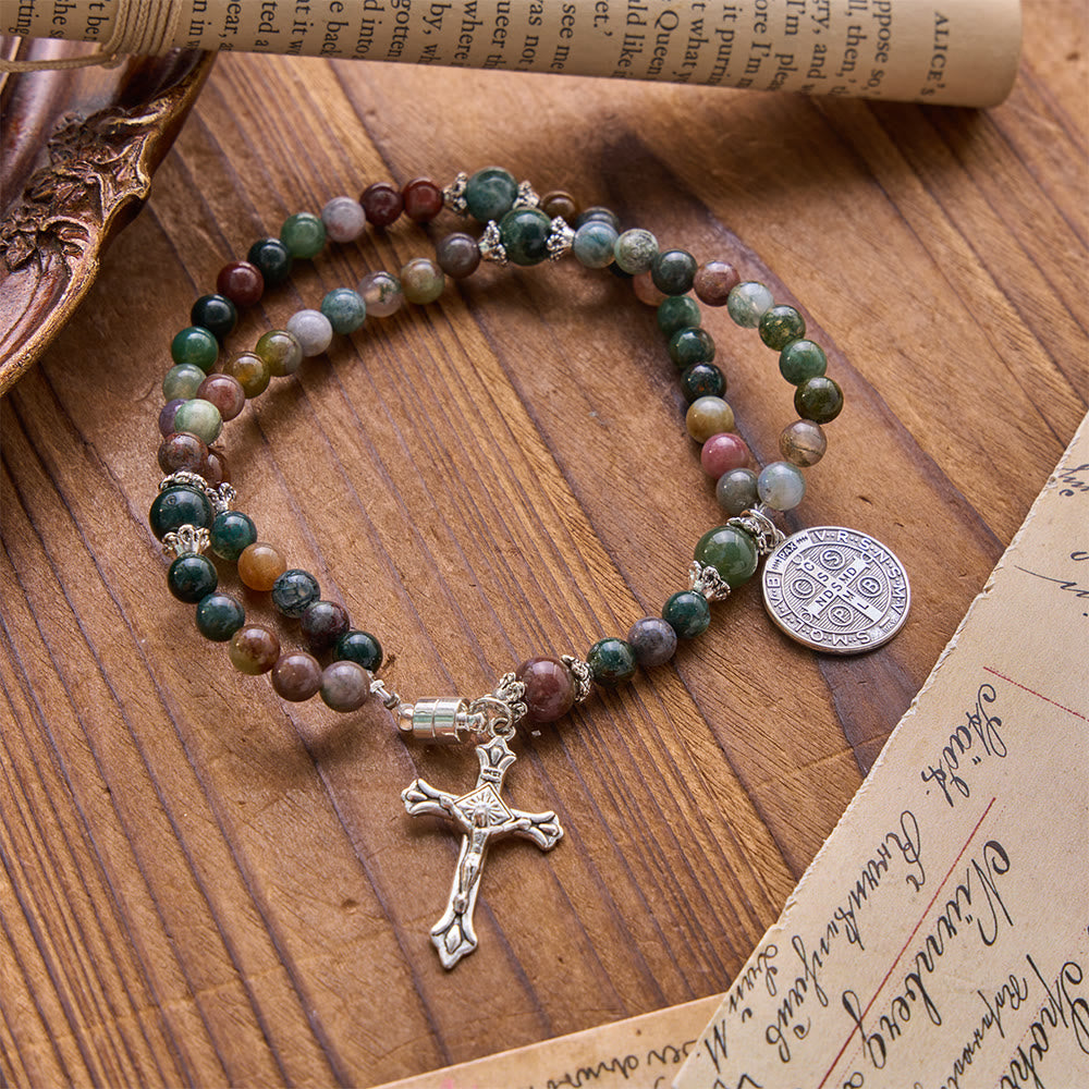 Christianartworkshop Armband mit dem heiligen Benedikt und dem wundertätigen Kristallkreuz: Träger heiliger Stärke - image 1