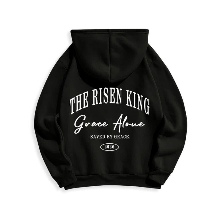 Christianartworkshop The Risen King Grace Alone Hellgrauer Pullover-Hoodie - image 22