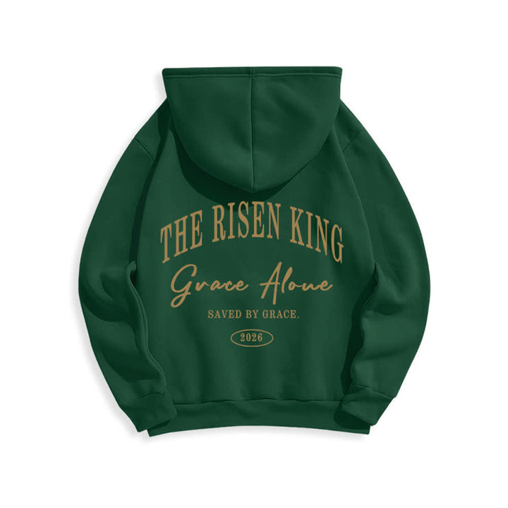Christianartworkshop The Risen King Grace Alone Hellgrauer Pullover-Hoodie - image 19