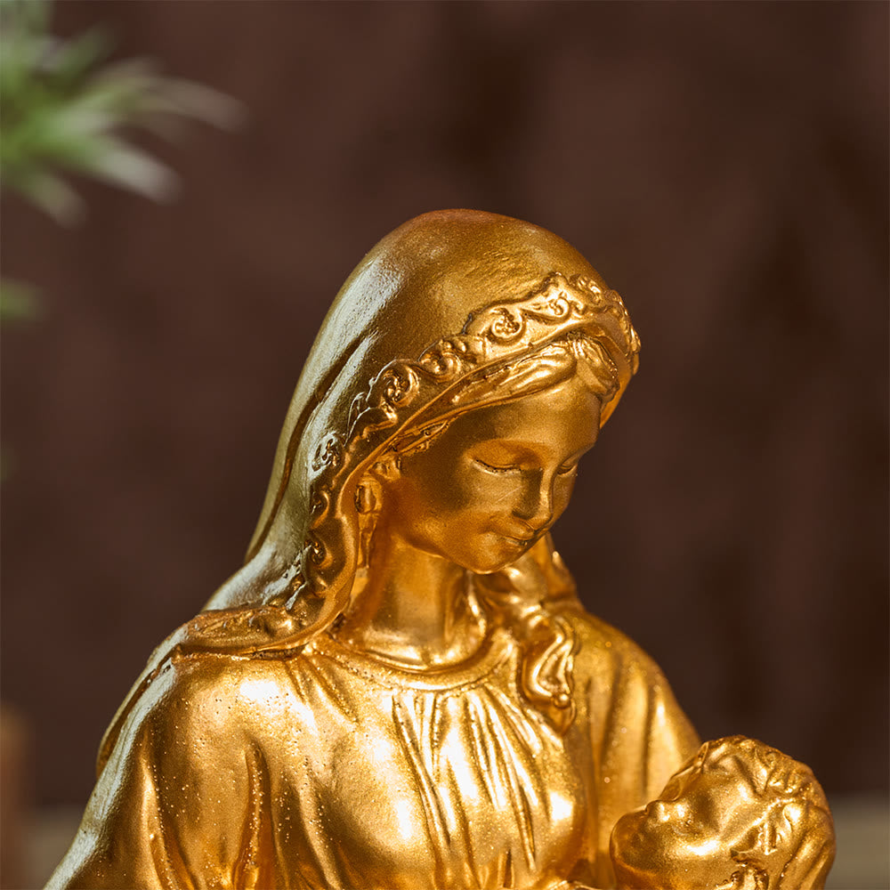 Christianartworkshop Tischtablett mit Andachtsmotiv der Madonna mit dem Kind: Trägerin unerschütterlicher himmlischer Zuflucht - image 5