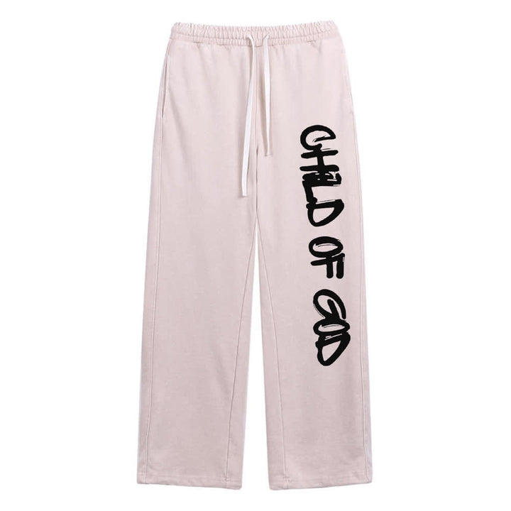 Christianartworkshop Graffiti Kind Gottes Statement Verwaschene Jogginghose - Aprikose - XL - image 15