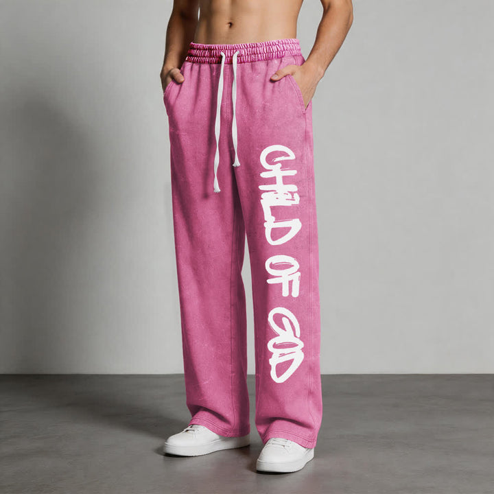 Christianartworkshop Graffiti Kind Gottes Statement Verwaschene Jogginghose - image 14