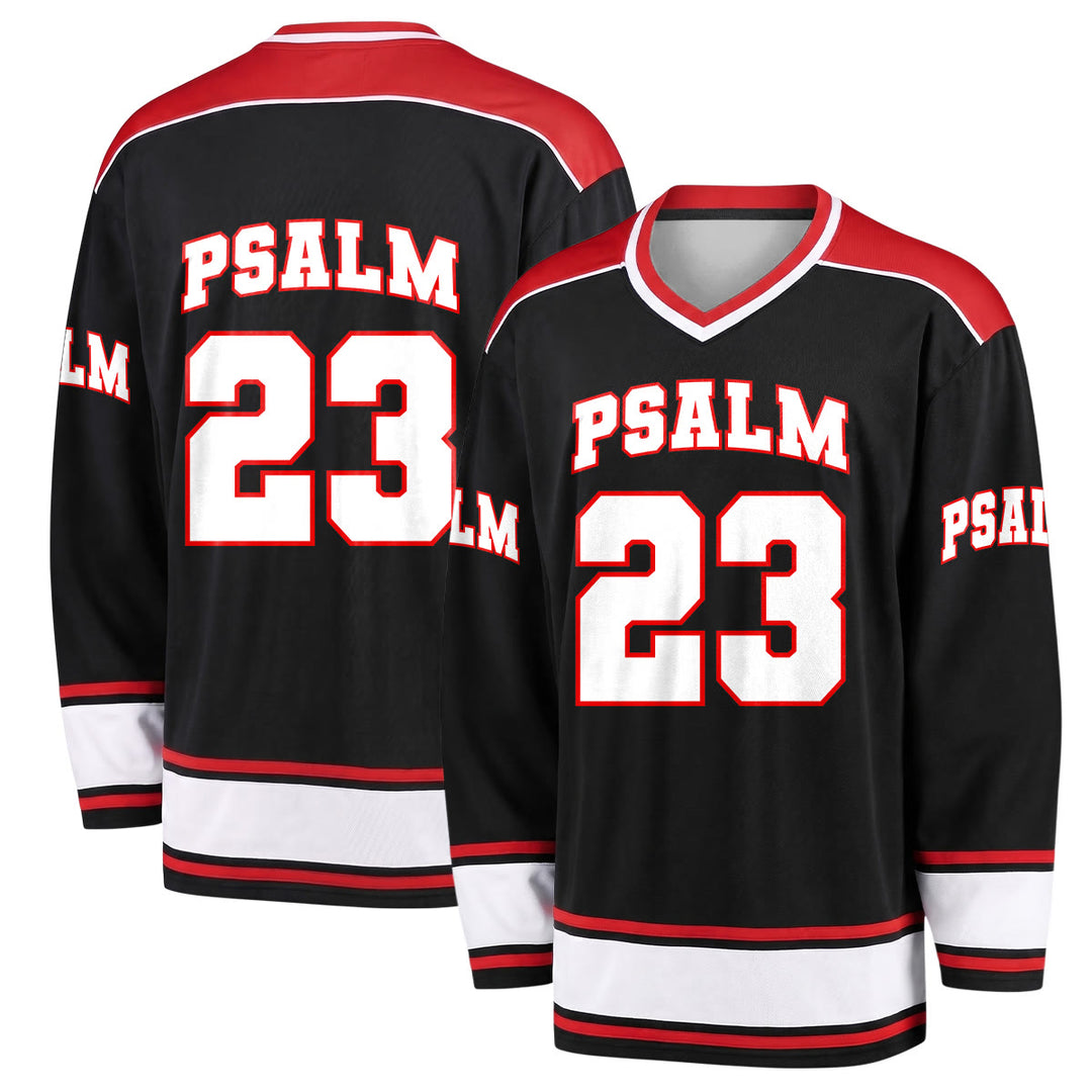 Christianartworkshop Psalm 23 – Langärmliges Hockeytrikot mit Glaubensbezug - 5XL - image 0