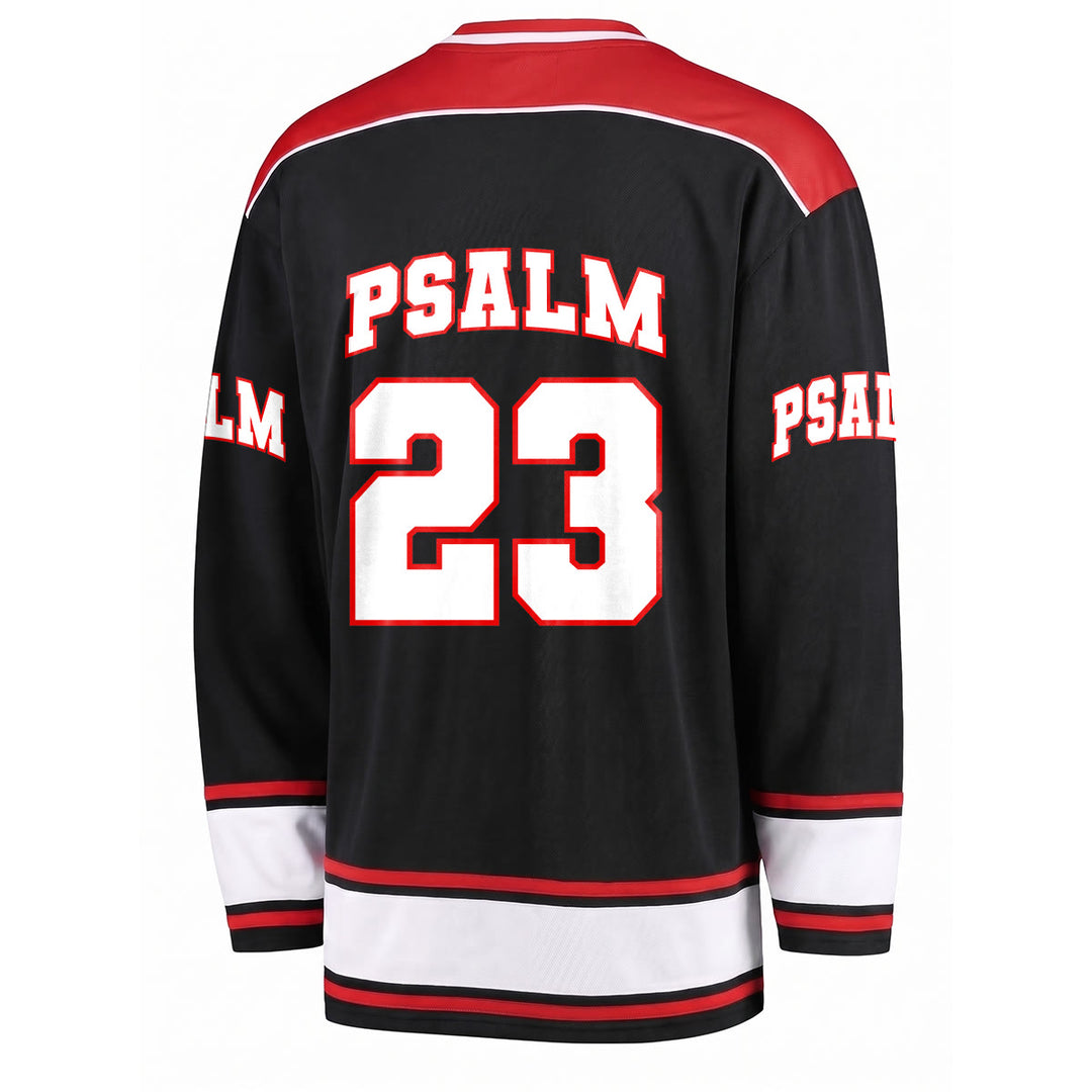 Christianartworkshop Psalm 23 – Langärmliges Hockeytrikot mit Glaubensbezug - image 2