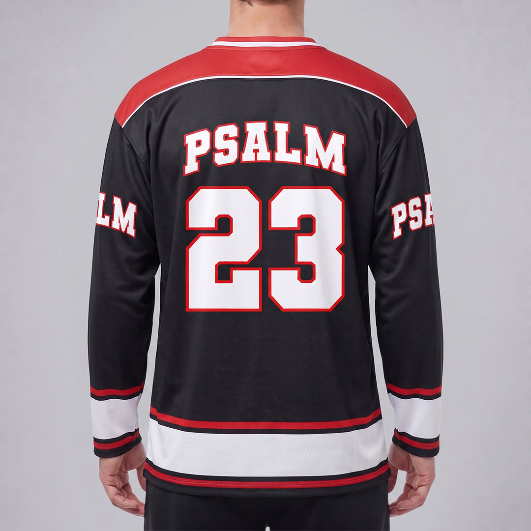 Christianartworkshop Psalm 23 – Langärmliges Hockeytrikot mit Glaubensbezug - image 4