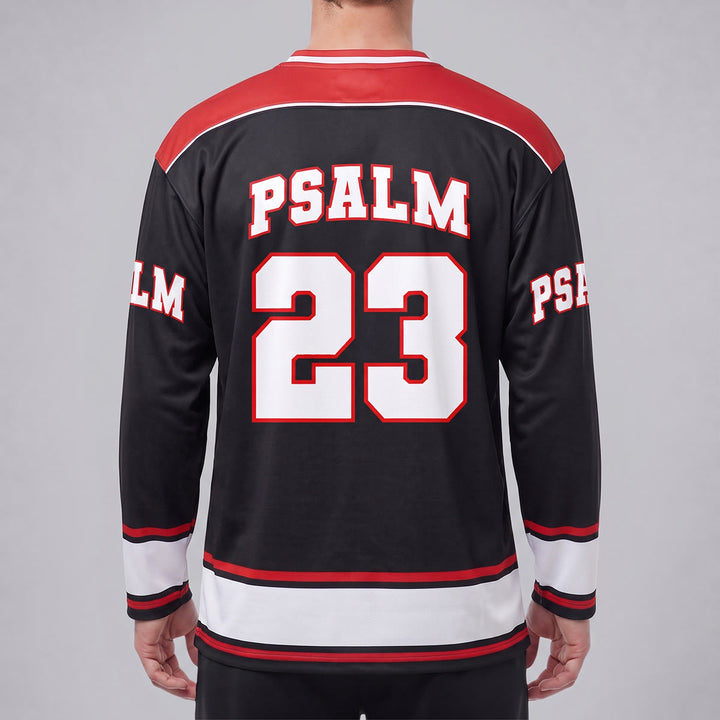 Christianartworkshop Psalm 23 – Langärmliges Hockeytrikot mit Glaubensbezug - image 4