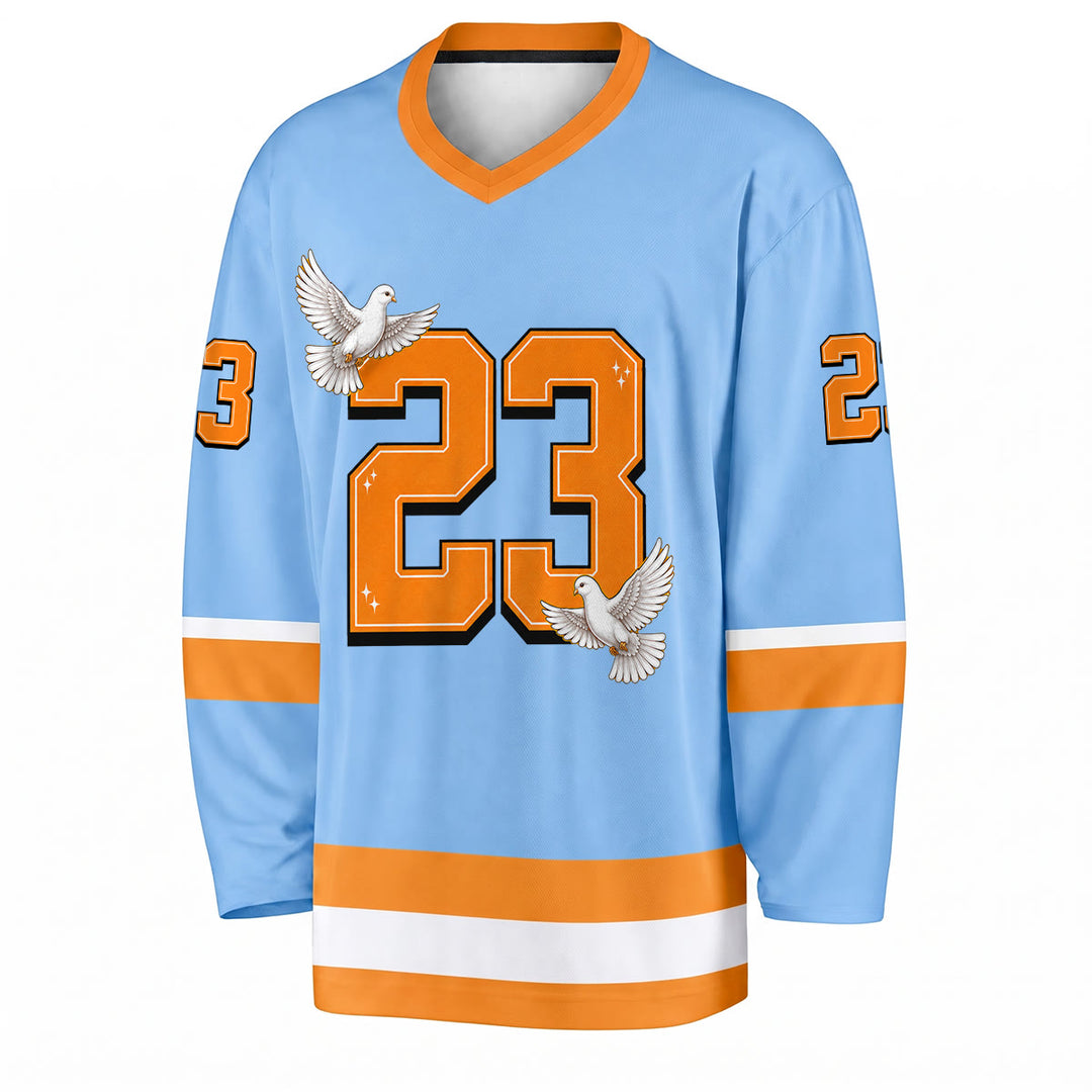 Christianartworkshop Glaube statt Angst Psalm 23 Langarm-Hockeytrikot - image 1