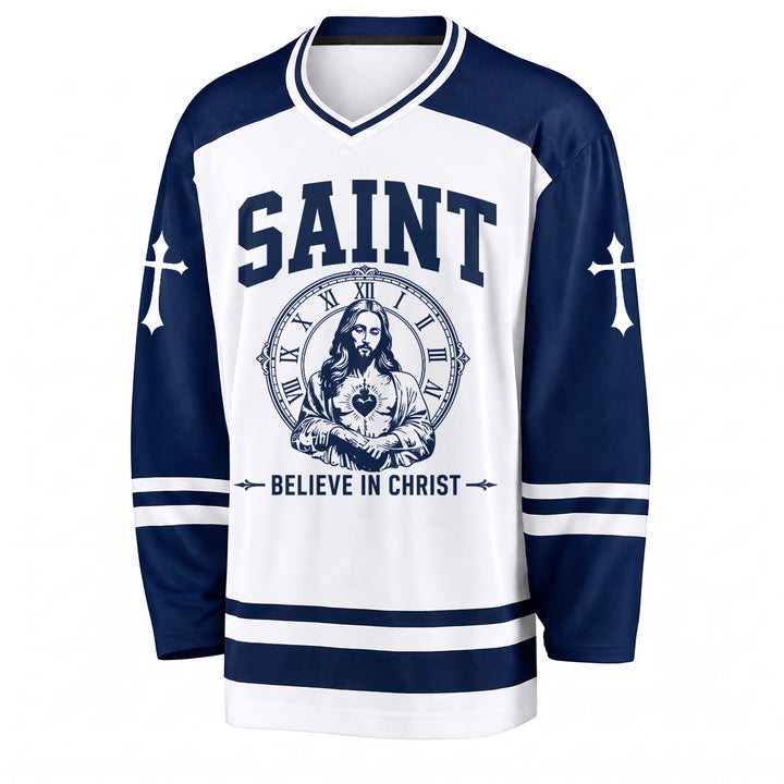 Christianartworkshop Gott segne dich! Glaube an Christus! Hockeytrikot - image 1