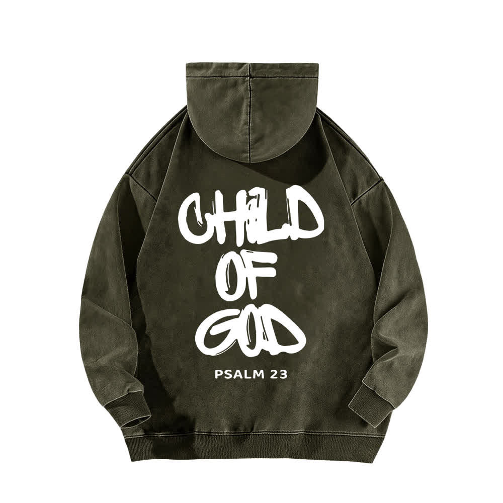 Christianartworkshop Inspirierender Hoodie mit Psalm-23-Aufdruck „Kind Gottes“ (Vorder- und Rückseite) - image 7