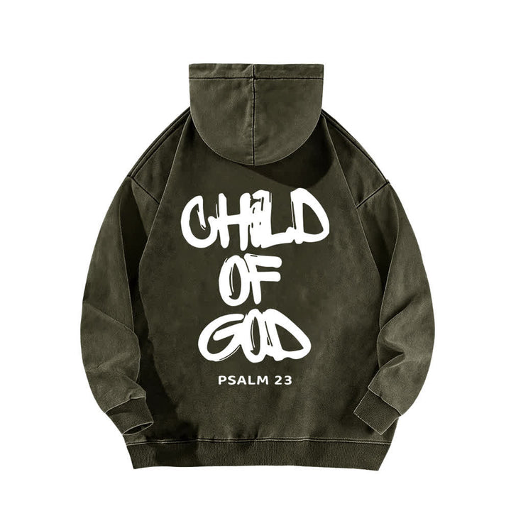 Christianartworkshop Inspirierender Hoodie mit Psalm-23-Aufdruck „Kind Gottes“ (Vorder- und Rückseite) - image 7