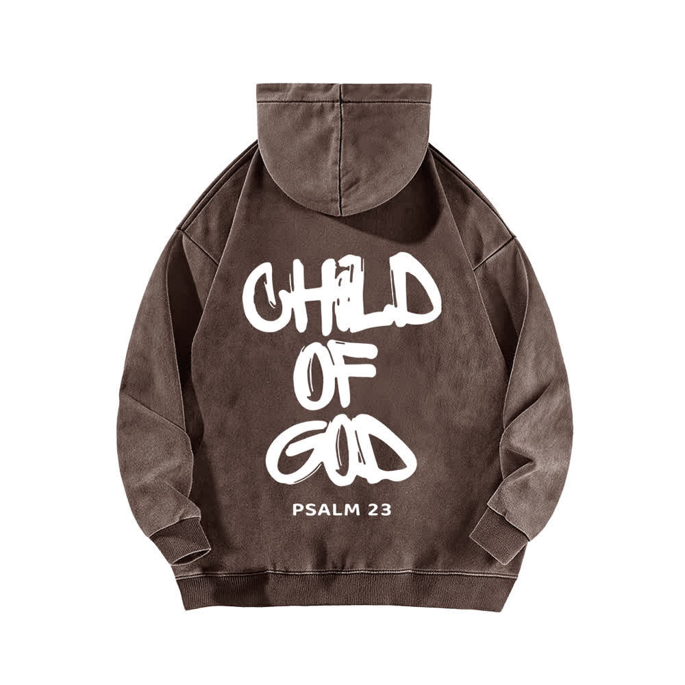 Christianartworkshop Inspirierender Hoodie mit Psalm-23-Aufdruck „Kind Gottes“ (Vorder- und Rückseite) - image 10
