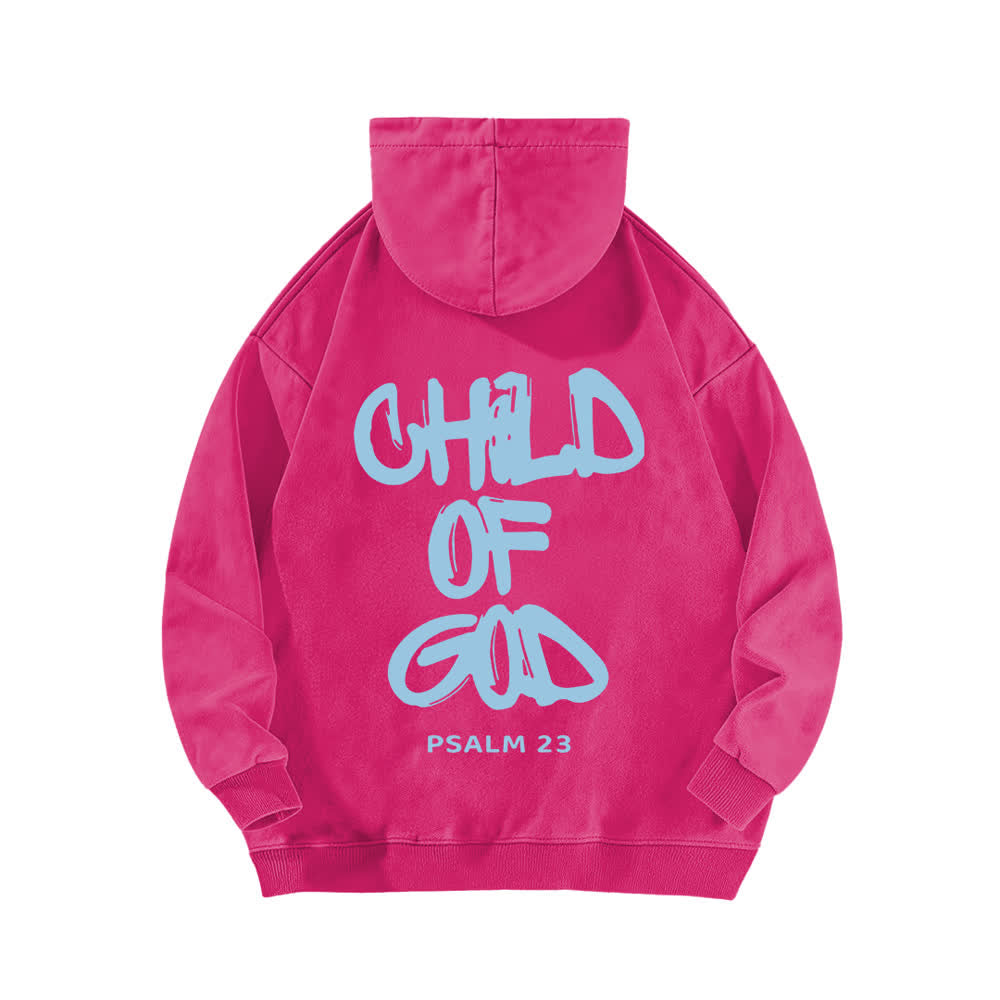 Christianartworkshop Inspirierender Hoodie mit Psalm-23-Aufdruck „Kind Gottes“ (Vorder- und Rückseite) - image 16