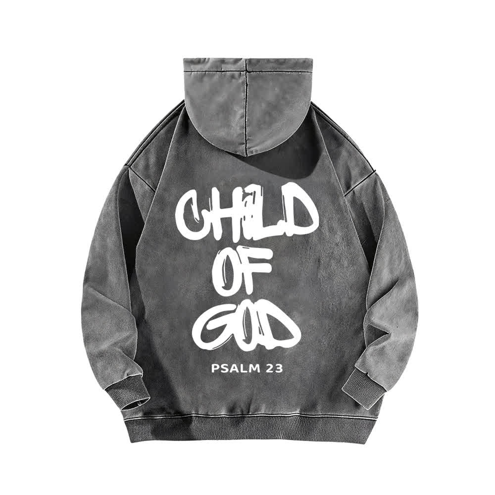 Christianartworkshop Inspirierender Hoodie mit Psalm-23-Aufdruck „Kind Gottes“ (Vorder- und Rückseite) - image 13