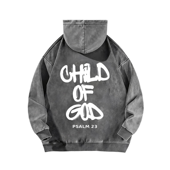 Christianartworkshop Inspirierender Hoodie mit Psalm-23-Aufdruck „Kind Gottes“ (Vorder- und Rückseite) - image 13