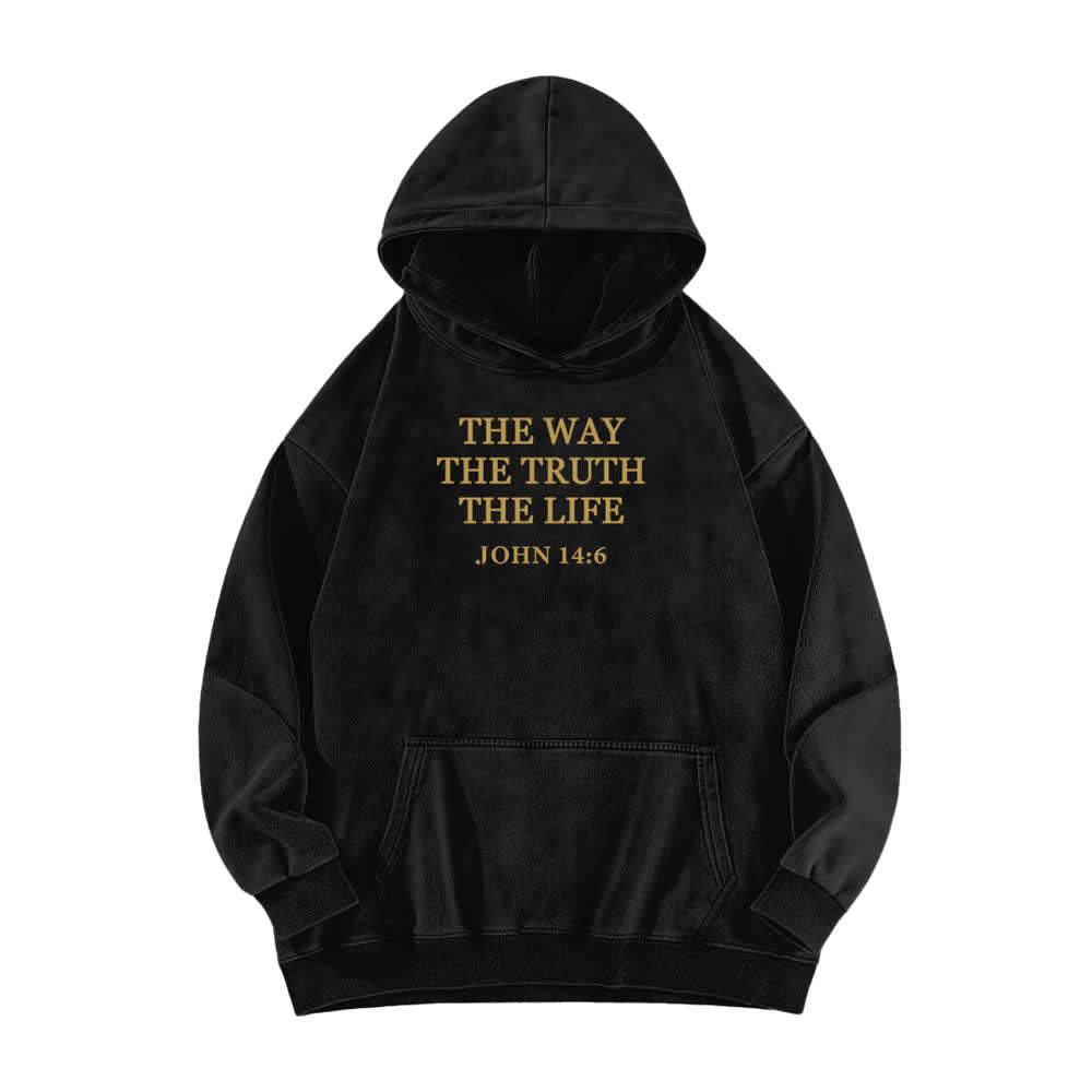 Christianartworkshop Der Weg, die Wahrheit, das Leben – Vintage-Hoodie - Schwarz - 5XL - image 0