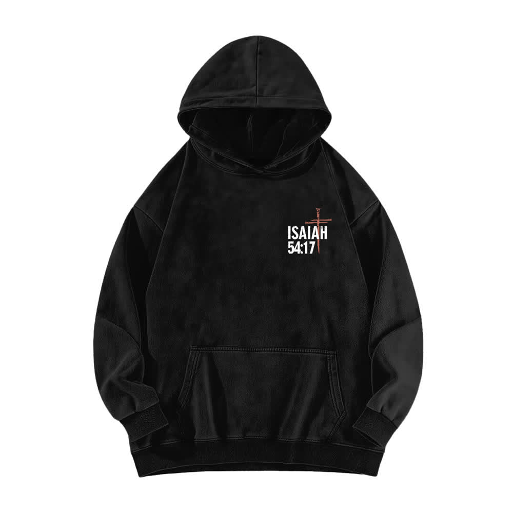 Christianartworkshop Keine Waffe wurde gegen mich geschmiedet – gewaschener Hoodie - image 2
