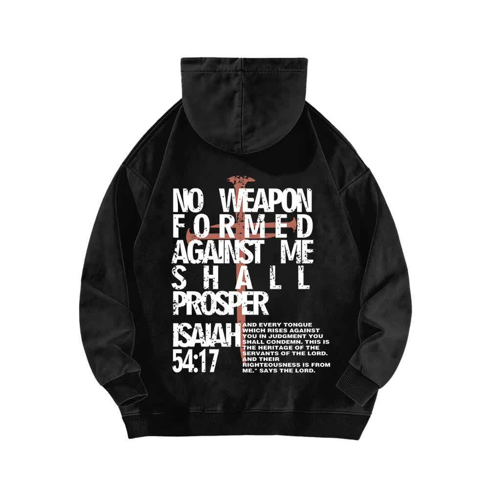 Christianartworkshop Keine Waffe wurde gegen mich geschmiedet – gewaschener Hoodie - image 1