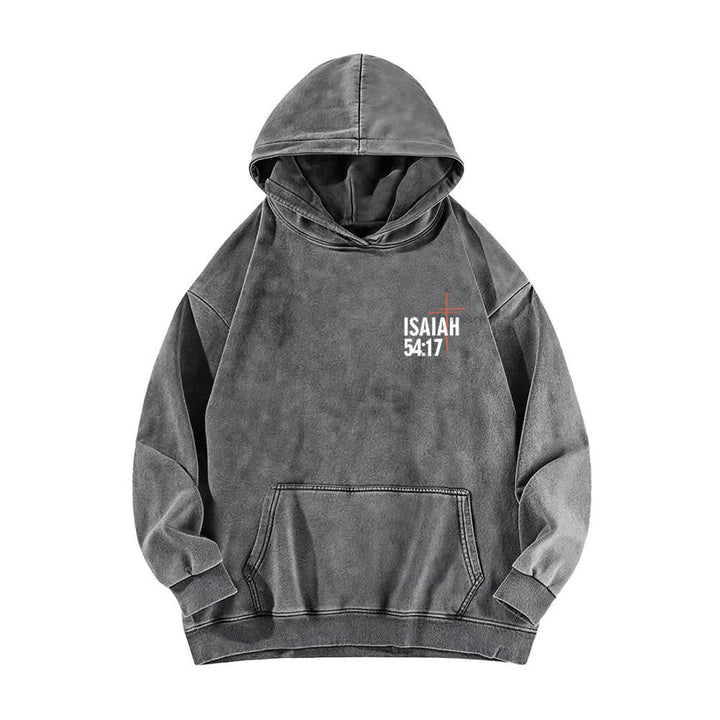 Christianartworkshop Keine Waffe wurde gegen mich geschmiedet – gewaschener Hoodie - image 8