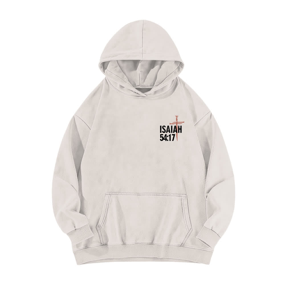 Christianartworkshop Keine Waffe wurde gegen mich geschmiedet – gewaschener Hoodie - image 5