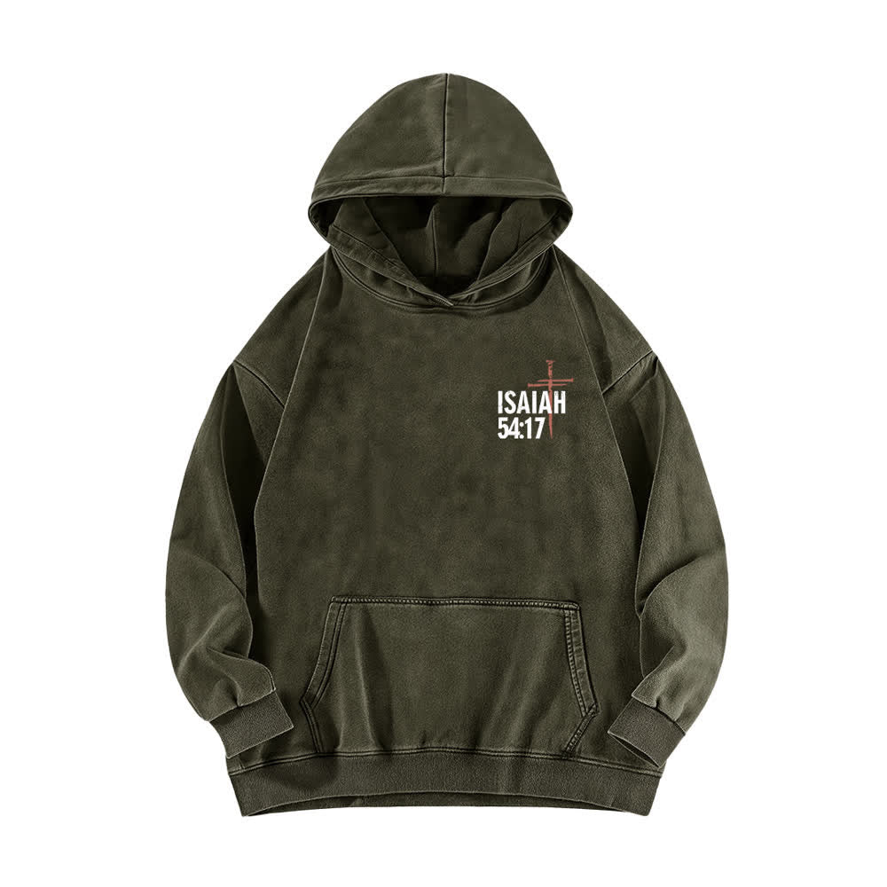 Christianartworkshop Keine Waffe wurde gegen mich geschmiedet – gewaschener Hoodie - image 11