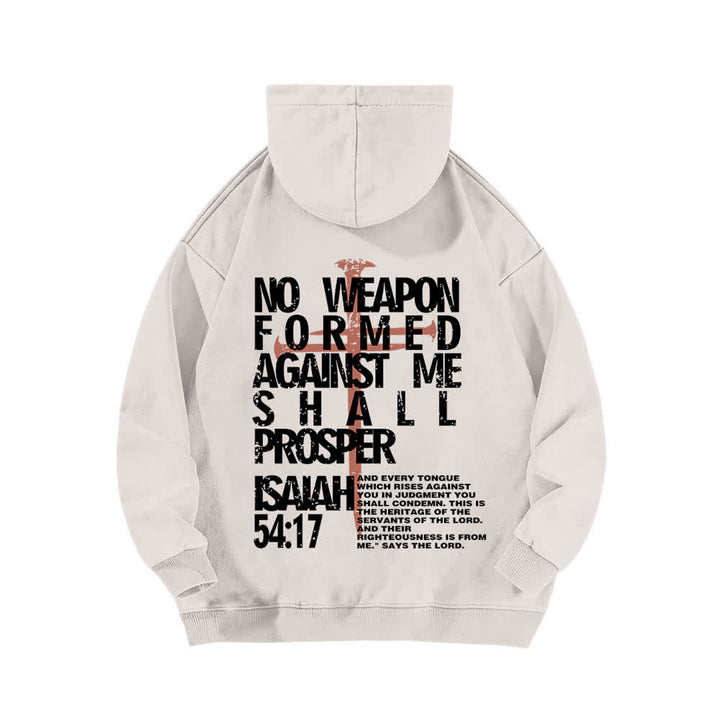Christianartworkshop Keine Waffe wurde gegen mich geschmiedet – gewaschener Hoodie - image 4