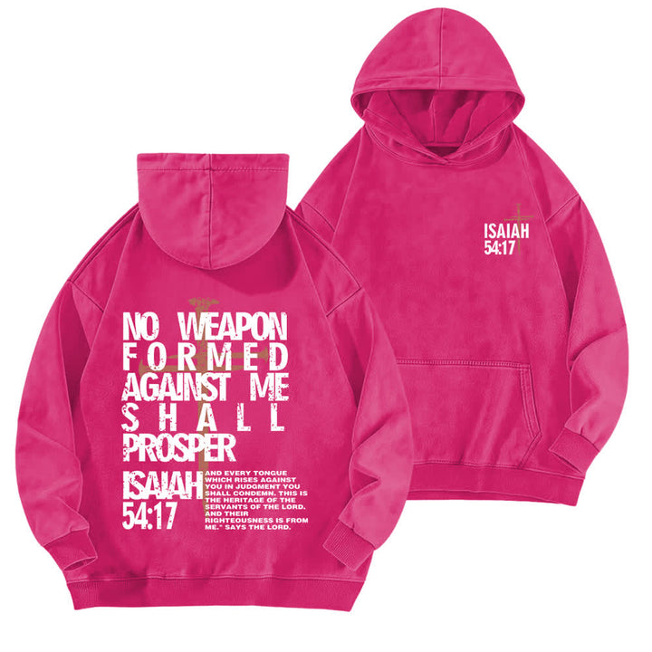 Christianartworkshop Keine Waffe wurde gegen mich geschmiedet – gewaschener Hoodie - Rose - 5XL - image 15