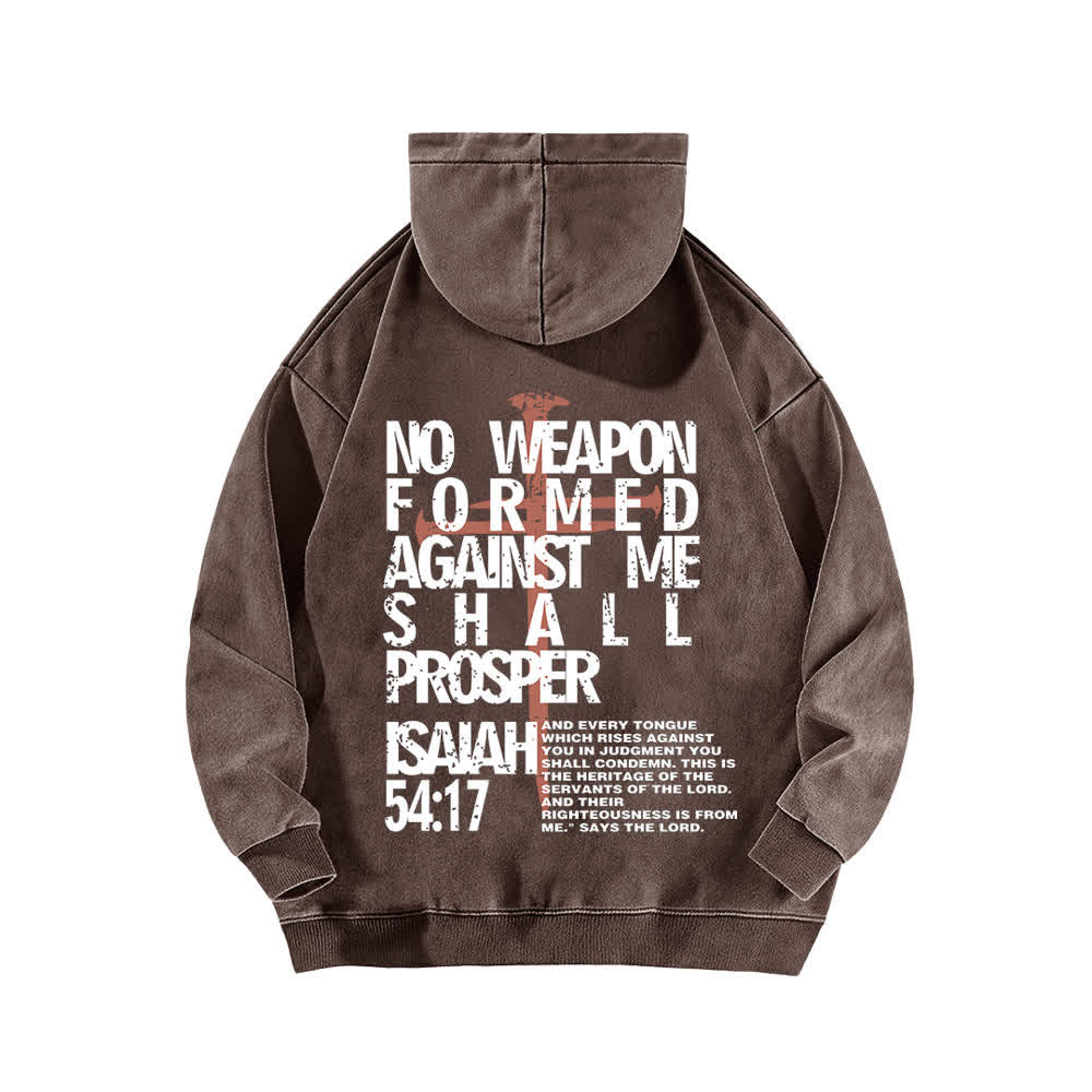 Christianartworkshop Keine Waffe wurde gegen mich geschmiedet – gewaschener Hoodie - image 13