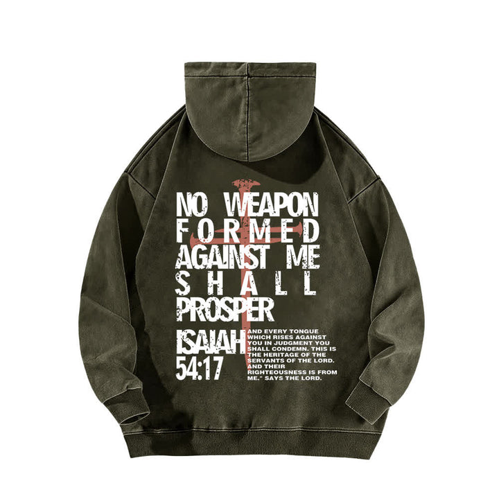 Christianartworkshop Keine Waffe wurde gegen mich geschmiedet – gewaschener Hoodie - image 10