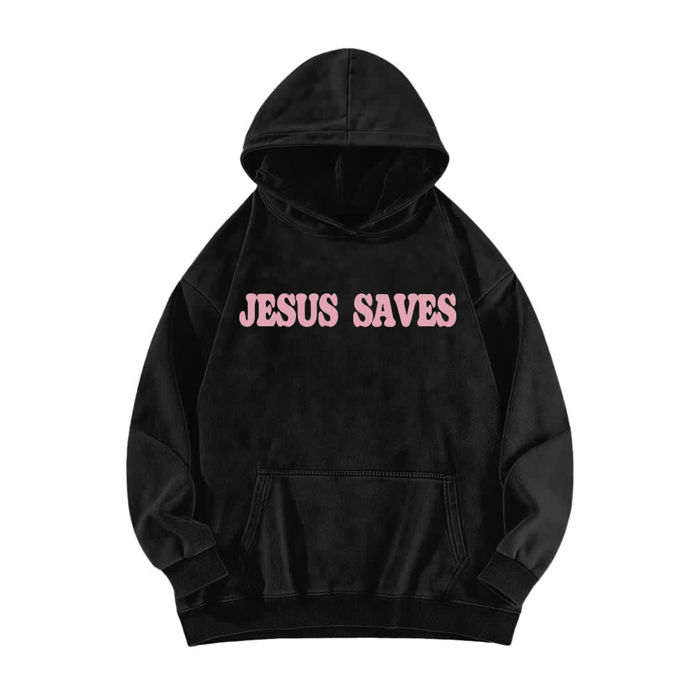 Christianartworkshop Jesus Saves Good News Hoodie (Vorder- und Rückseite, gewaschen) - image 2