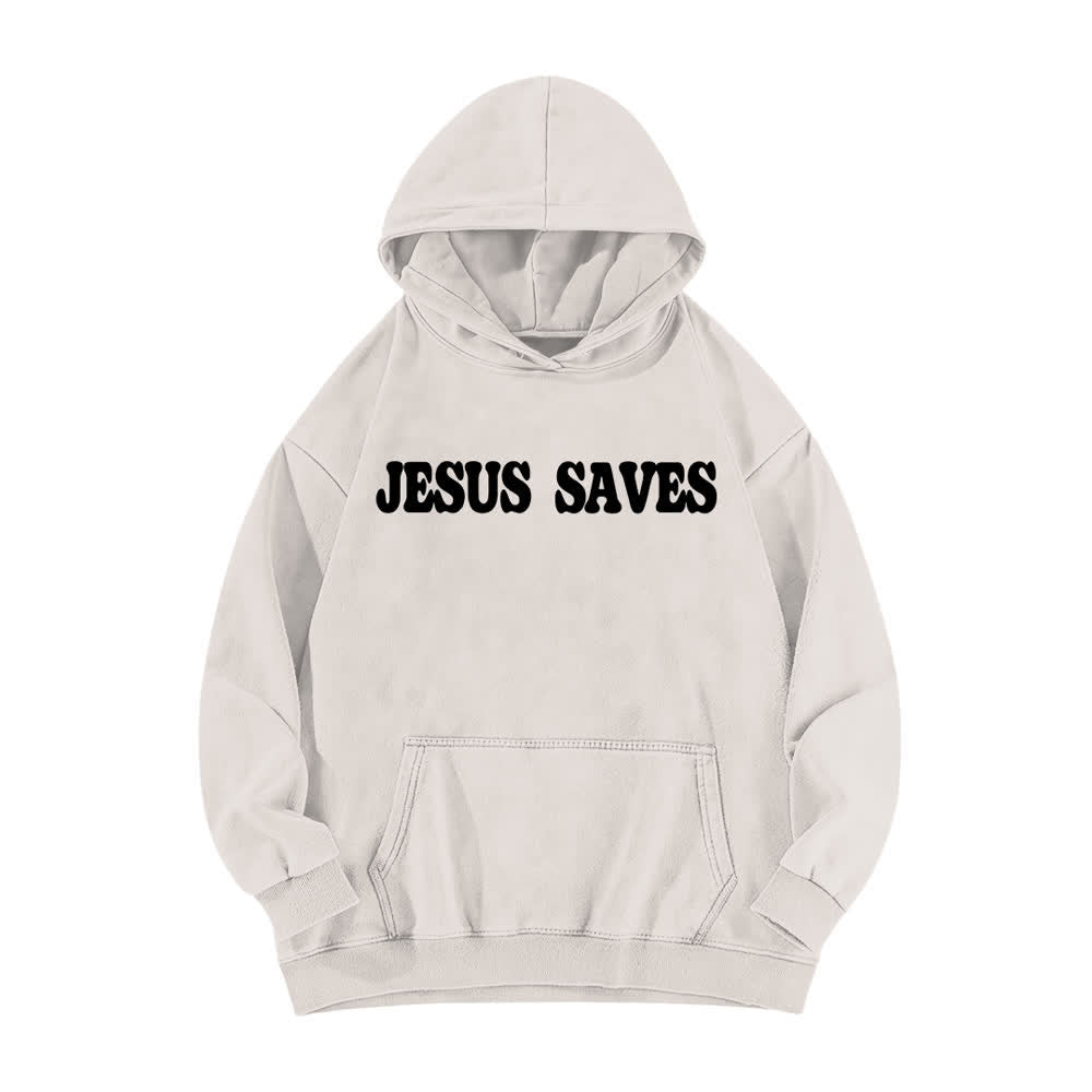 Christianartworkshop Jesus Saves Good News Hoodie (Vorder- und Rückseite, gewaschen) - image 14