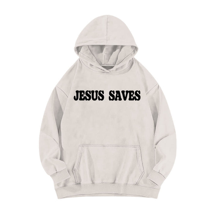 Christianartworkshop Jesus Saves Good News Hoodie (Vorder- und Rückseite, gewaschen) - image 14