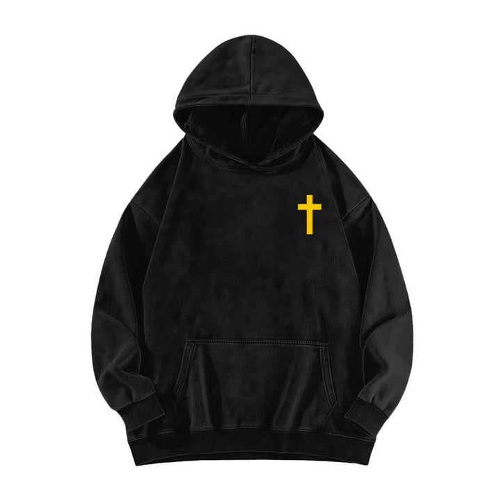 Christianartworkshop Schwarzer Oversize-Hoodie mit Heiliger-Geist-Taube-Motiv - image 2