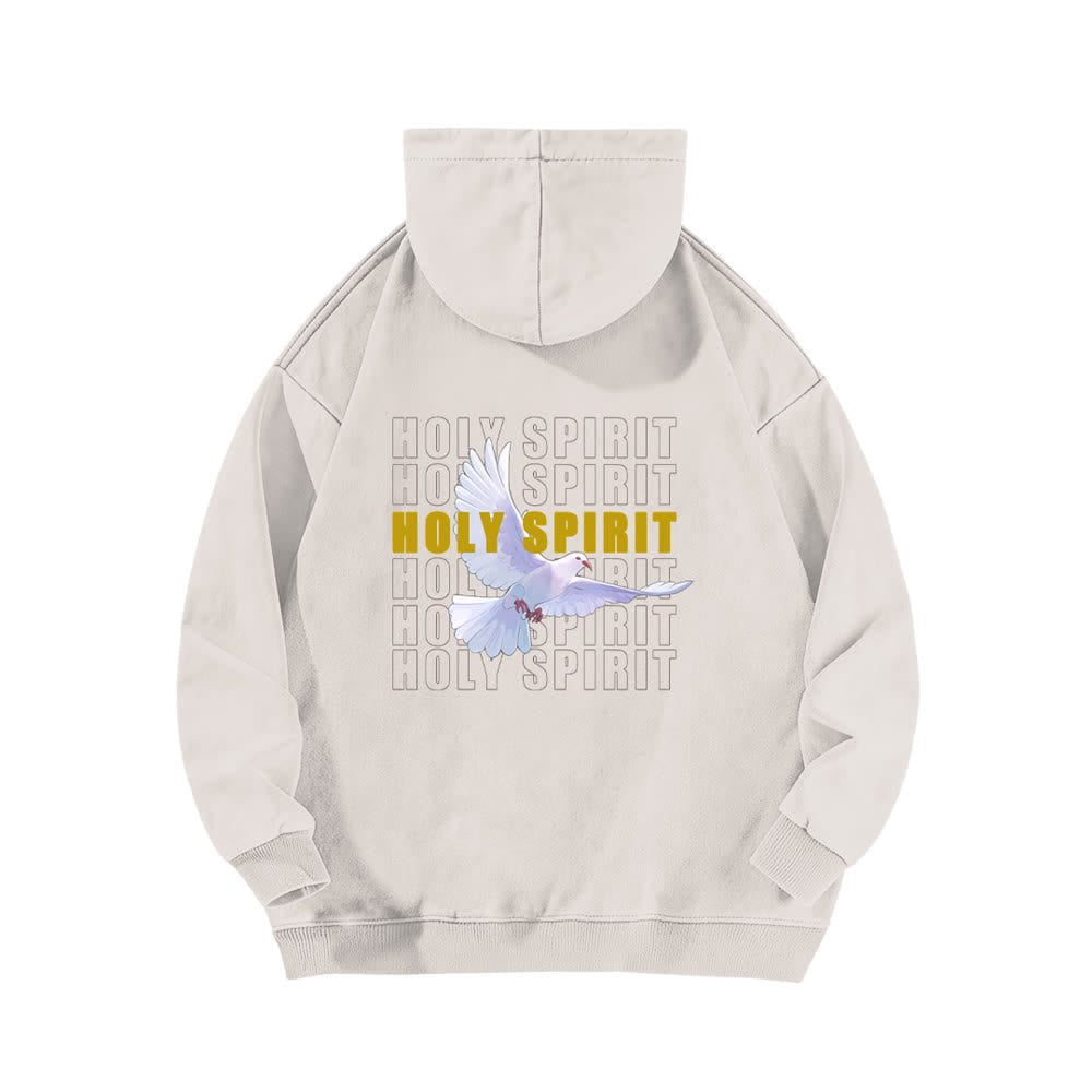 Christianartworkshop Schwarzer Oversize-Hoodie mit Heiliger-Geist-Taube-Motiv - image 4