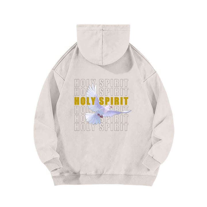 Christianartworkshop Schwarzer Oversize-Hoodie mit Heiliger-Geist-Taube-Motiv - image 4