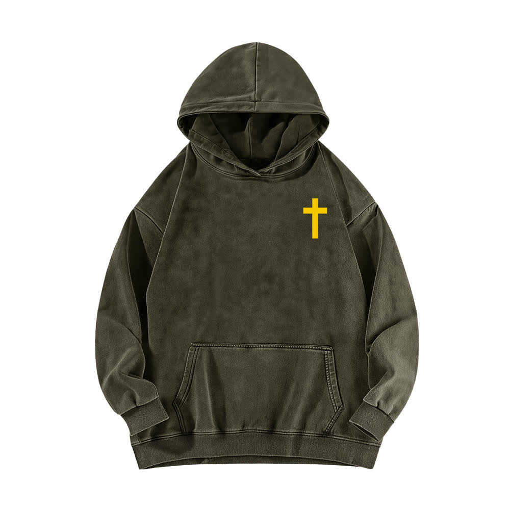 Christianartworkshop Schwarzer Oversize-Hoodie mit Heiliger-Geist-Taube-Motiv - image 8